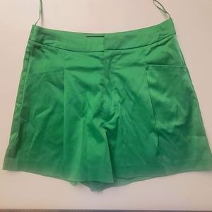 zara small size satin effect shorts